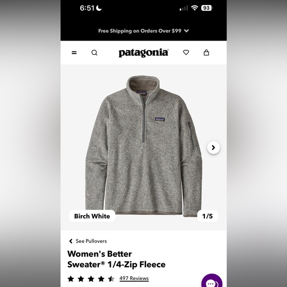 Patagonia Women’s Better Sweater 1/4 Zip Fleece - Picture 1 of 5